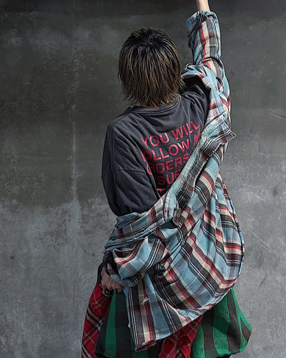 SAINT Mxxxxxx × Kosuke Kawamura KK_LS TEE/COMPLETE CONTRL/BLK